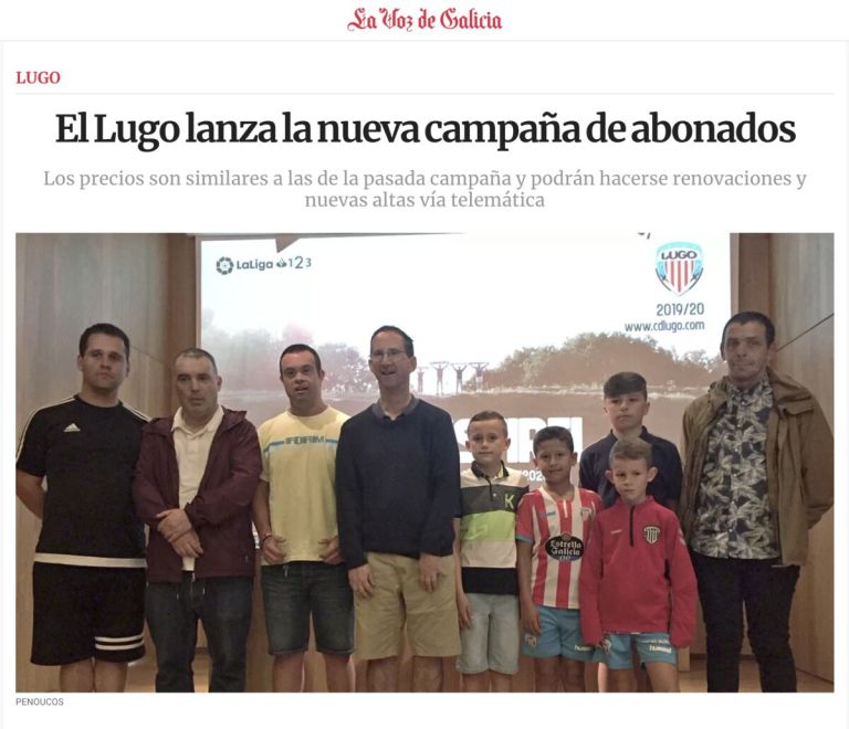 La Voz de Galicia: «El Lugo lanza la nueva campaña de abonados»