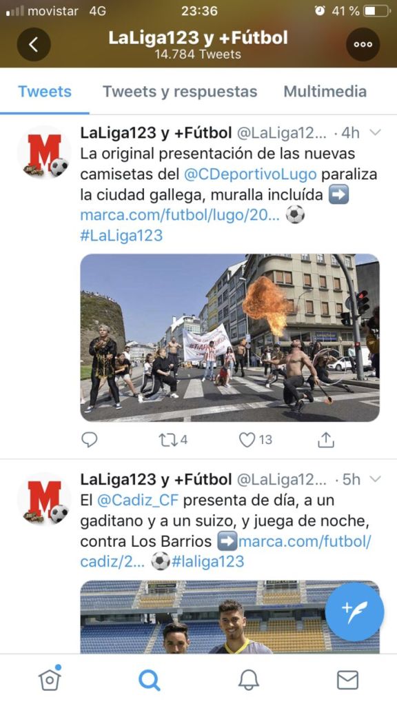 MARCA comparte la presentación en Twitter