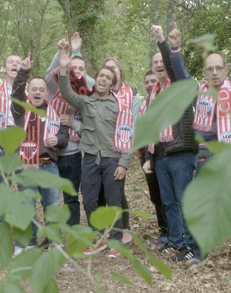 Afición del CD Lugo en el spot