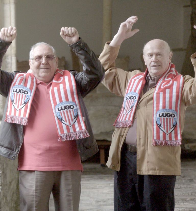 Socios veteranos del club en el rodaje