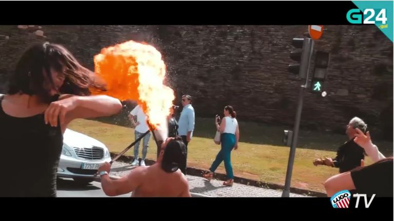 La actuación con fuego, en el informativo de G24