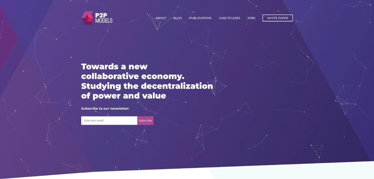 Portada de la web de P2P Models