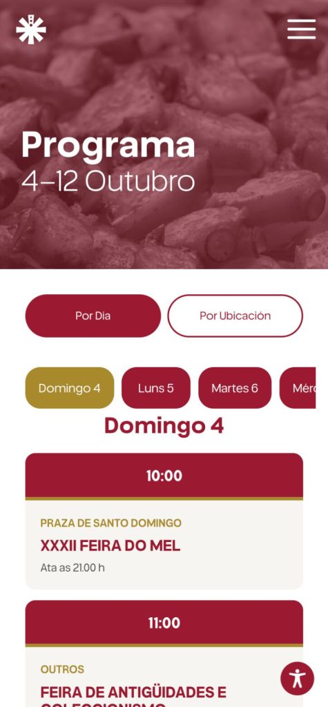 El programa del San Froilán en la web, desde el móvil
